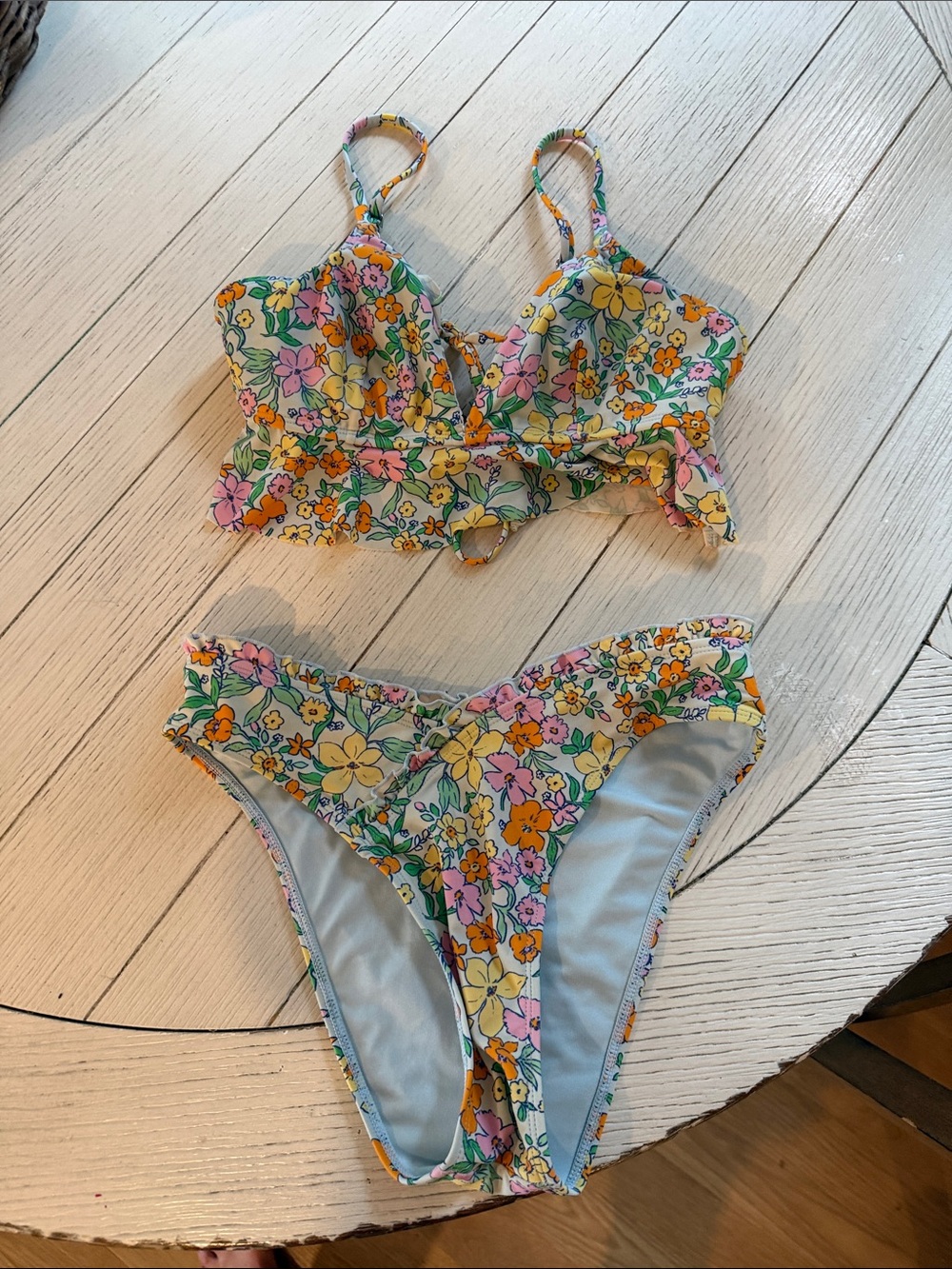 Target Floral Bikini Set in Yellow, Pink, Green, Orange